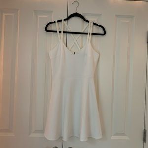 White skater dress